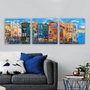 Wallity Conjunto de 3 Pinturas Decorativas en Lienzo Multicolor